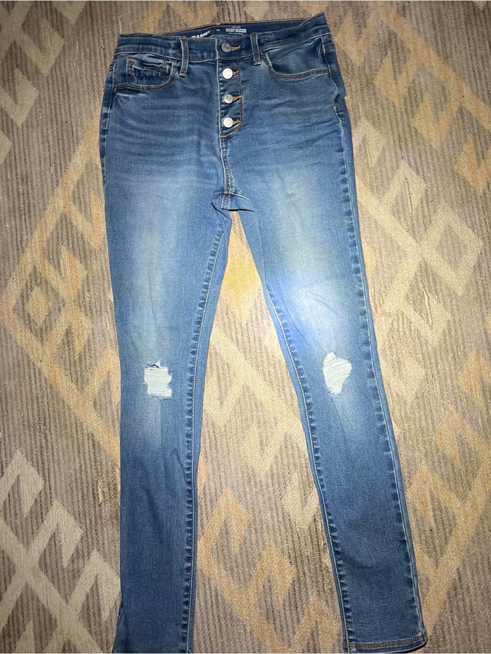 Old Navy high-rise rockstar super skinny jeggins with button fly